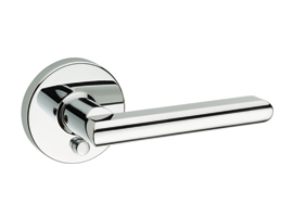 Vega Lever - Round Rosette Polished Chrome