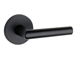 Cross Flow Lever Round Rosette - Matt Black