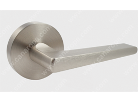 Livia Lever Satin Nickel with Round Rosette