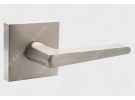 Livia Lever Satin Nickel with Square Rosette