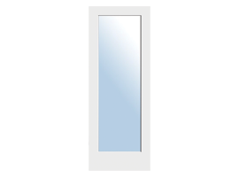 One Panel Glass - Clear or Frosted Laminate Primed Shaker